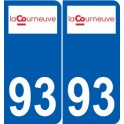 93 Dugny logo adesivo piastra adesivi città