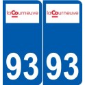 93 Dugny logo autocollant plaque stickers ville