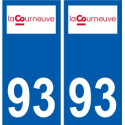 93 Dugny-logo-aufkleber typenschild aufkleber stadt