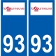 93 Dugny logo autocollant plaque stickers ville