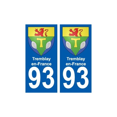 93 Dugny coat of arms sticker plate stickers city