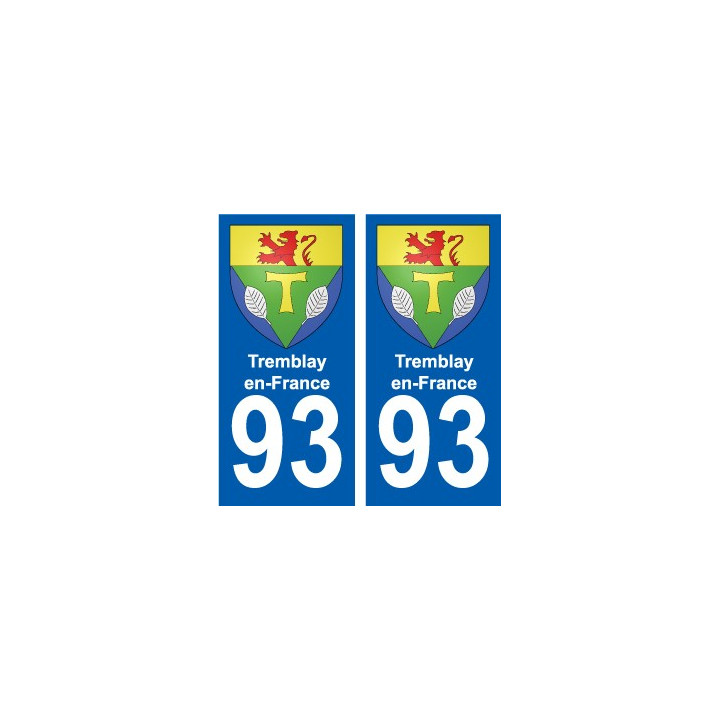 93 Dugny blason autocollant plaque stickers ville