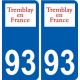 93 Dugny logo adesivo piastra adesivi città
