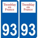 93 Dugny-logo-aufkleber typenschild aufkleber stadt