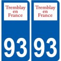 93 Dugny logo autocollant plaque stickers ville