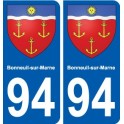 94 Arcueil stemma adesivo piastra adesivi città