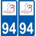 94 Arcueil logotipo de la etiqueta engomada de la placa de pegatinas de la ciudad