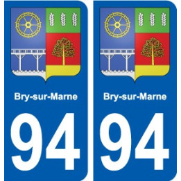 94 Creteil escudo de armas de la etiqueta engomada de la etiqueta engomada de la placa de matriculación de la ciudad