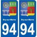 94 Creteil coat of arms sticker sticker plaque immatriculation city