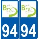 94 Créteil logo decal sticker plate registration city