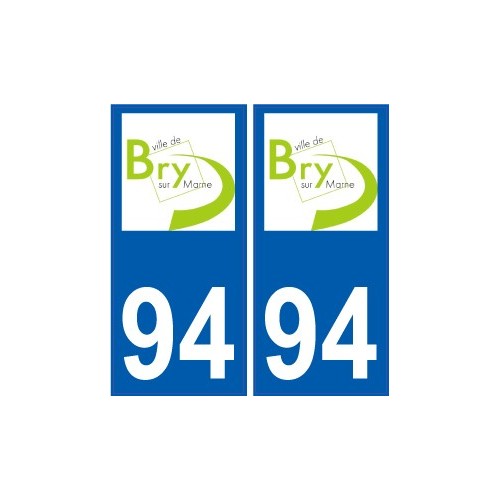 94 Créteil adesivo del logo adesivo piastra di registrazione city