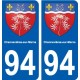 94 Creteil coat of arms sticker sticker plaque immatriculation city