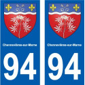 94 Creteil stemma adesivo adesivo targa di immatricolazione città
