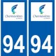 94 Créteil logo decal sticker plate registration city