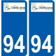 94 Créteil logo aufkleber sticker plakette ez stadt
