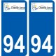 94 Créteil logo decal sticker plate registration city