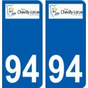 94 Créteil adesivo del logo adesivo piastra di registrazione city