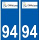 94 Créteil logo decal sticker plate registration city