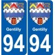 94 Créteil wappen aufkleber sticker plakette ez stadt