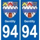 94 Créteil wappen aufkleber sticker plakette ez stadt