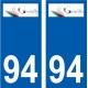 94 Créteil logo aufkleber sticker plakette ez stadt