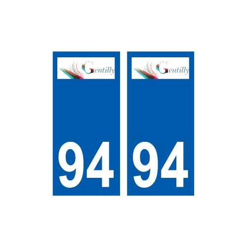 94 Créteil adesivo del logo adesivo piastra di registrazione city