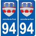 94 Créteil blason autocollant sticker plaque immatriculation ville