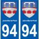 94 Créteil blason autocollant sticker plaque immatriculation ville