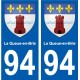 94 Creteil stemma adesivo adesivo targa di immatricolazione città
