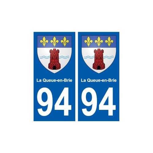 94 Créteil blason autocollant sticker plaque immatriculation ville