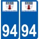 94 Créteil logo aufkleber sticker plakette ez stadt