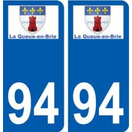 94 Créteil logotipo de la calcomanía de la placa etiqueta de registro de la ciudad