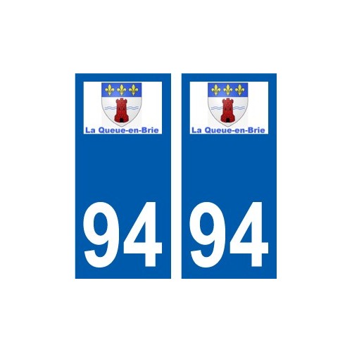 94 Créteil logo autocollant sticker plaque immatriculation ville