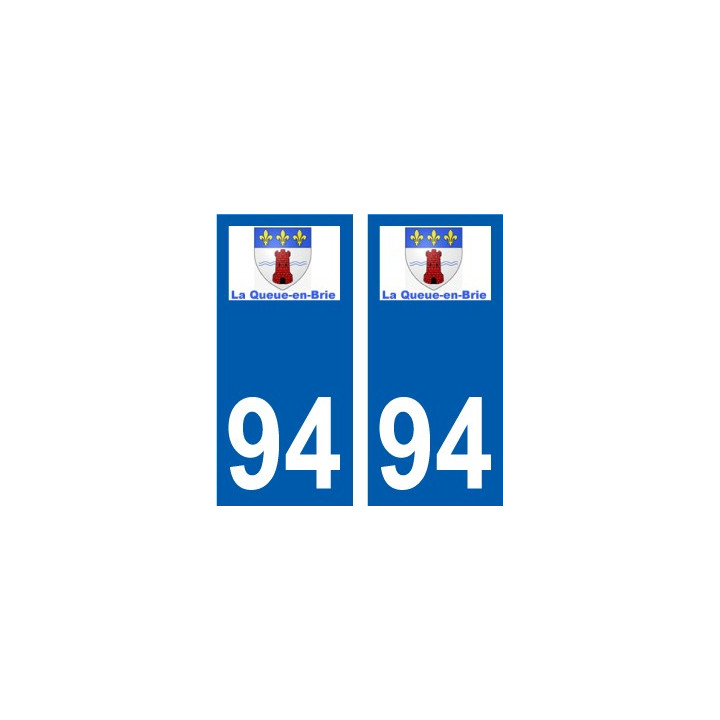 94 Créteil logotipo de la calcomanía de la placa etiqueta de registro de la ciudad