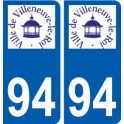 94 Créteil logotipo de la calcomanía de la placa etiqueta de registro de la ciudad