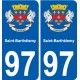 97 Roura stemma adesivo piastra adesivi città