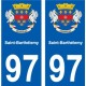 97 Roura coat of arms sticker plate stickers city