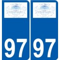 94 Créteil adesivo del logo adesivo piastra di registrazione city