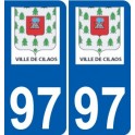 94 Créteil adesivo del logo adesivo piastra di registrazione city