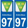 97 Roura escudo de armas de la etiqueta engomada de la placa de pegatinas de la ciudad