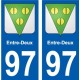 97 Saint-Barthélemy blason autocollant plaque stickers ville