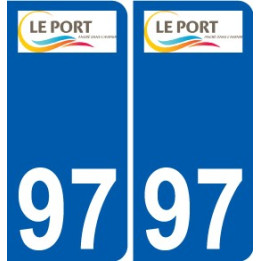 97 Saint-Barthélemy logo autocollant sticker plaque immatriculation ville