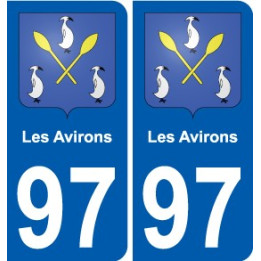 97 Saint-Barthélemy blason autocollant plaque stickers ville
