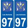 97 Saint-Barthélemy blason autocollant plaque stickers ville