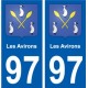 97 Roura escudo de armas de la etiqueta engomada de la placa de pegatinas de la ciudad