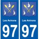 97 Les Avirons blason autocollant plaque stickers ville