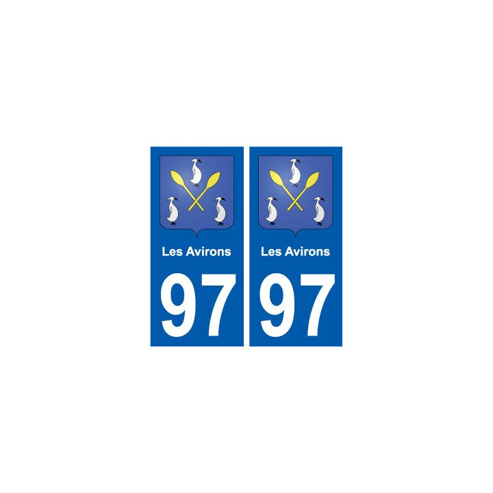 97 Saint-Barthélemy blason autocollant plaque stickers ville