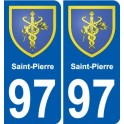 97 Saint-Barthélemy blason autocollant plaque stickers ville