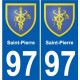 97 Roura coat of arms sticker plate stickers city