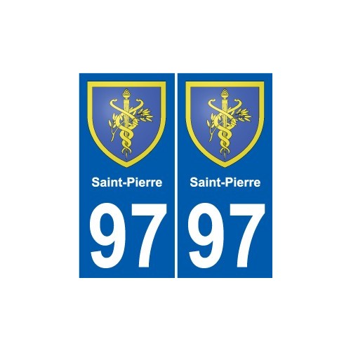 97 Saint-Barthélemy blason autocollant plaque stickers ville